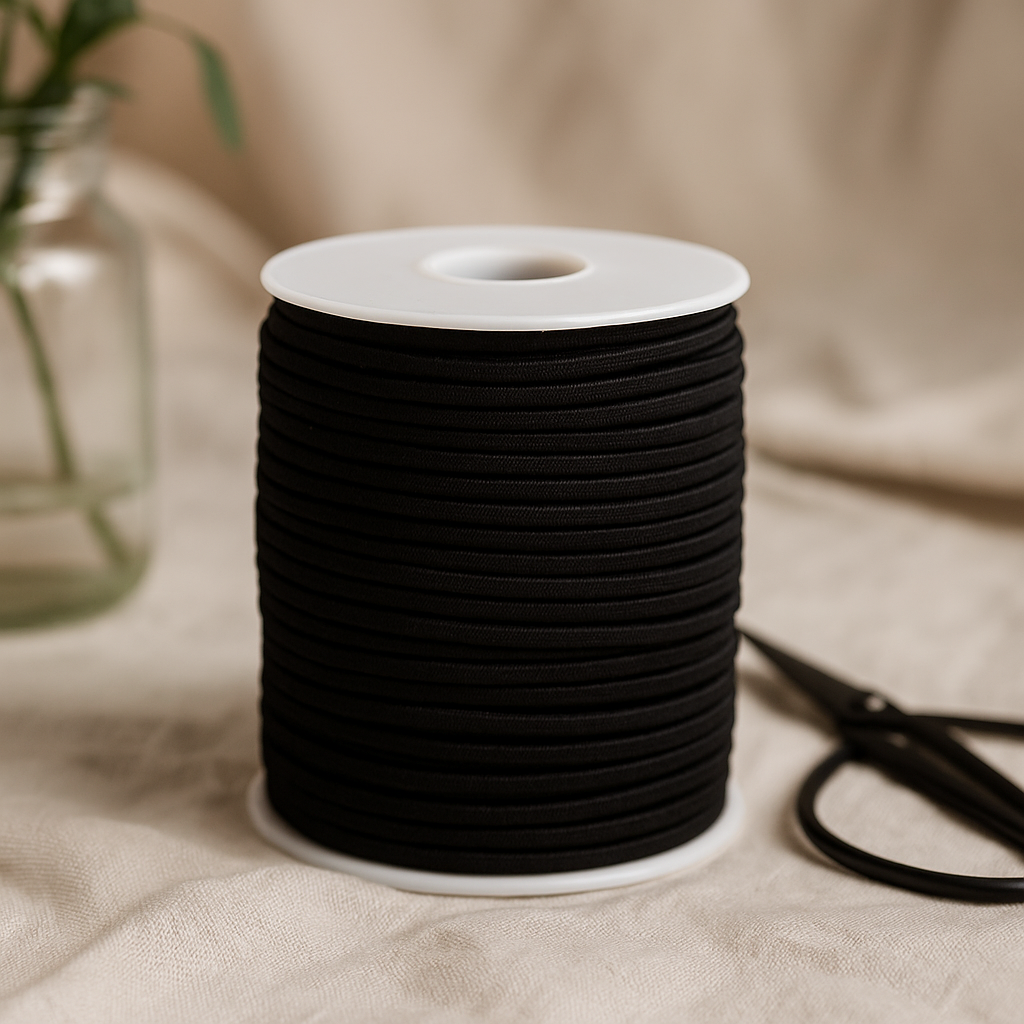 Κορδόνι για μενταγιόν από ψεύτικο σουέντ 45m 2.5mm Μαύρο