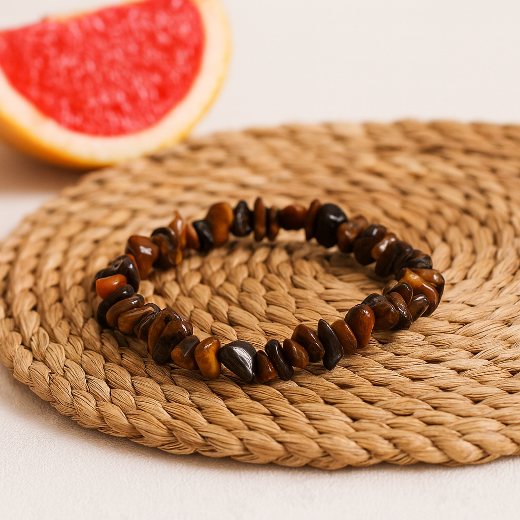 Bracelet Œil de Tigre, Pierres Concassées