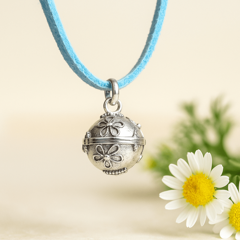 925 Sterling Silver Angel Bell Necklace 12mm Faith - SHAMTAM.COM