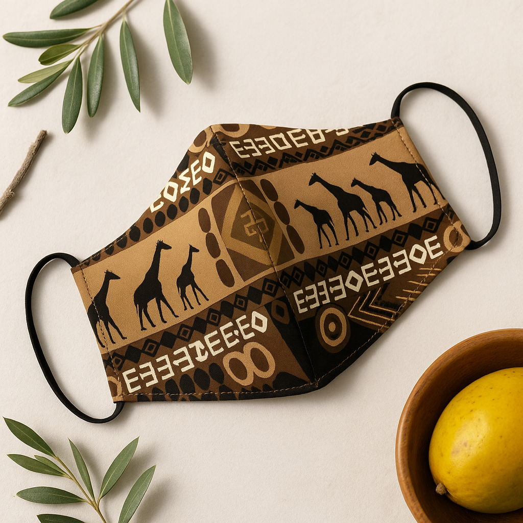 Modische Gesichtsmaske – Afrikanisches Stammesmotiv (Erwachsene)