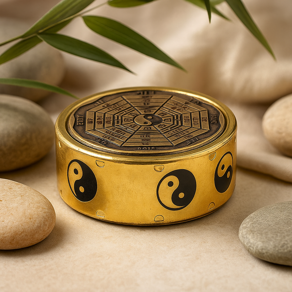 Feng Shui Bagua Yin Yang Metal Trinket Box