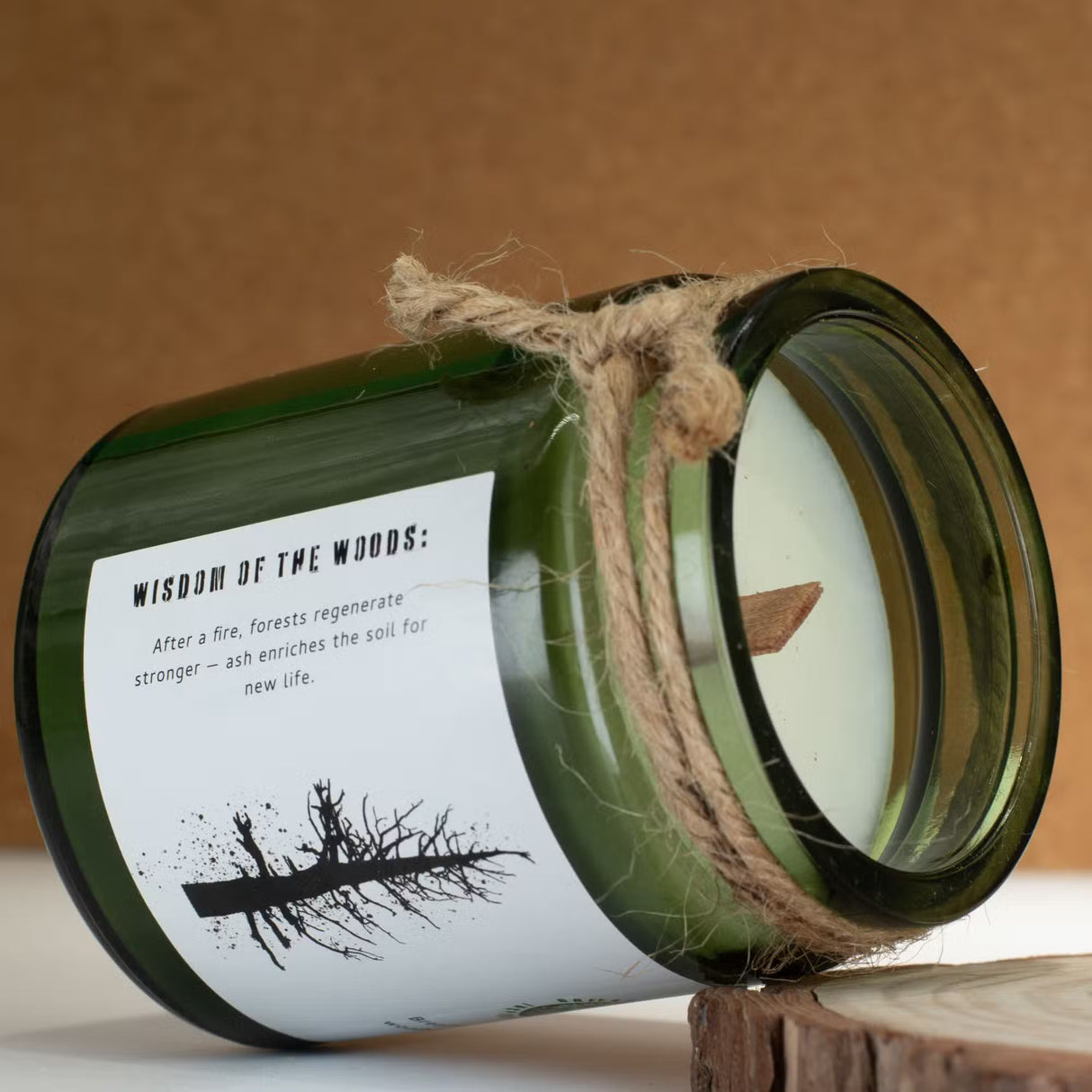 Greenman Woodwick Soy Candle Midnight Rose