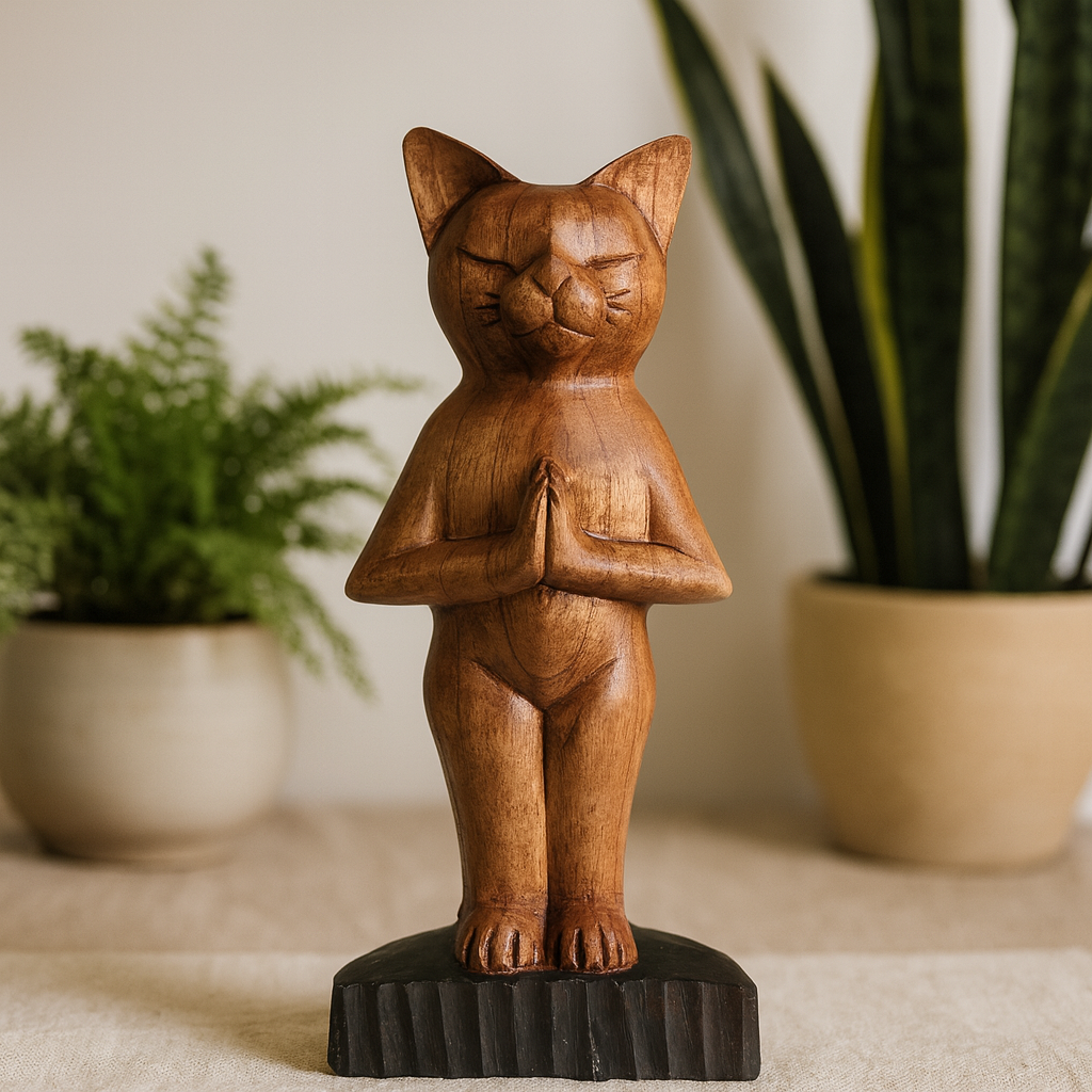 Yoga kattfigur handkarvad stående