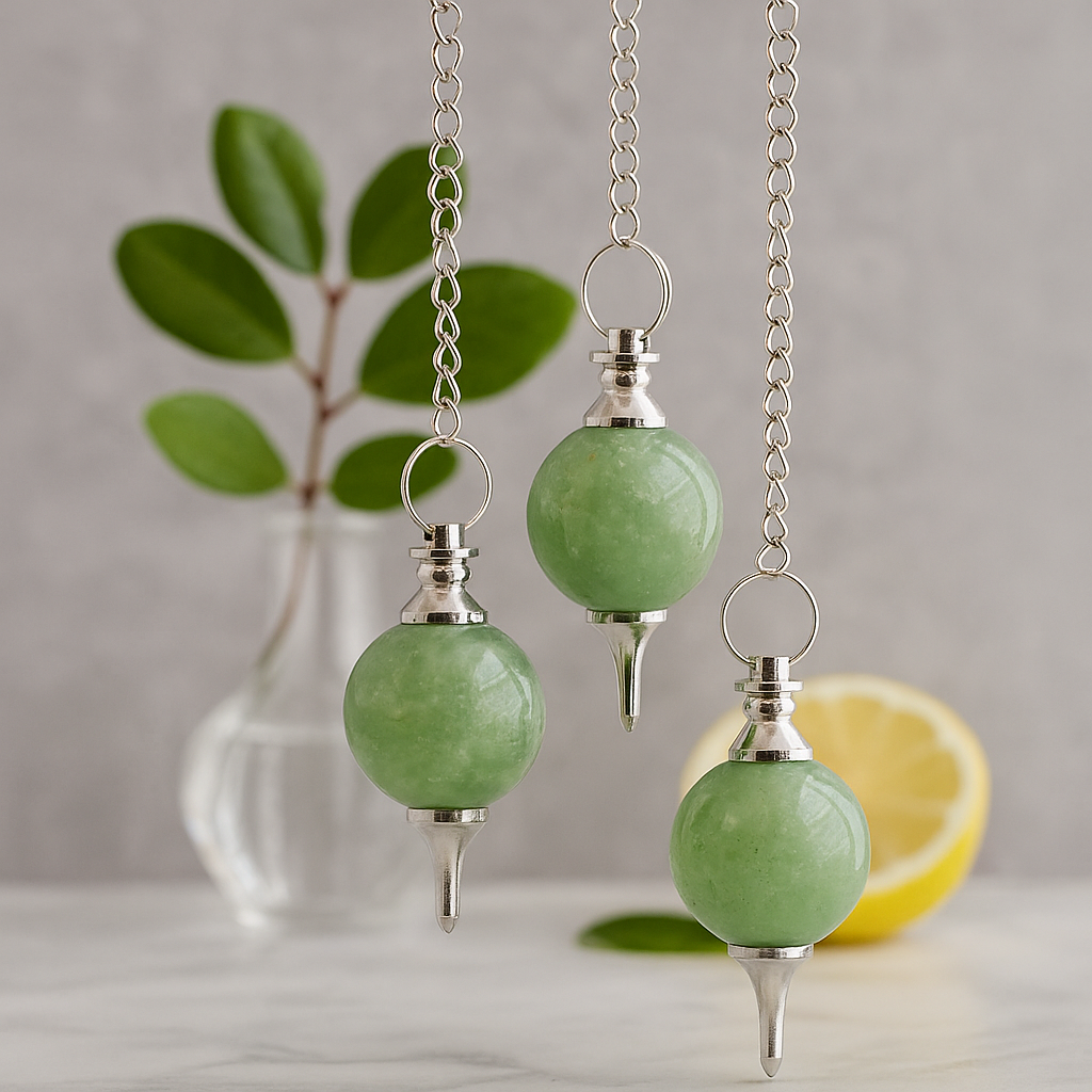 Green Aventurine Crystal Dowsing Pendulum