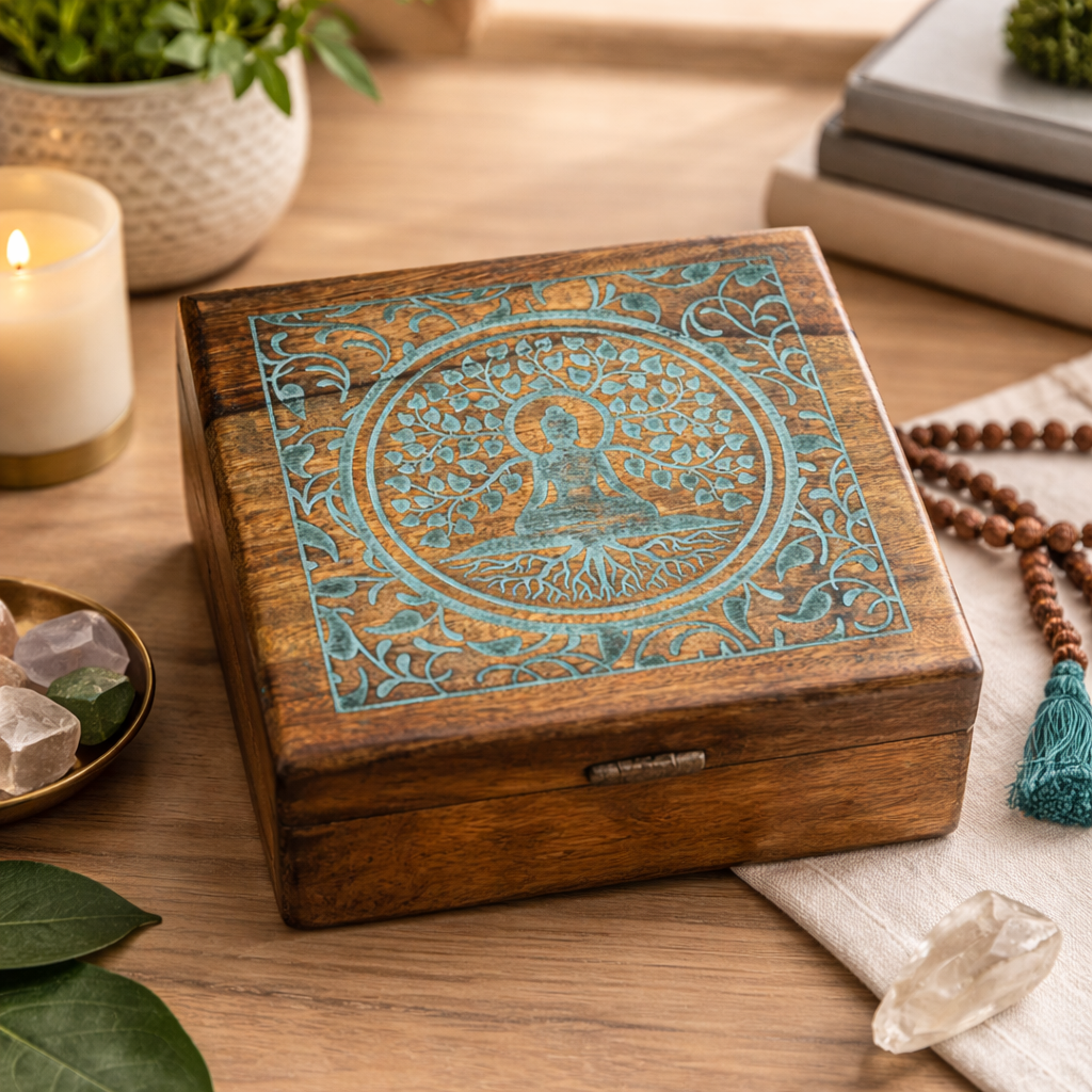 Extra stor mangolåda – Buddha Bodi-träd