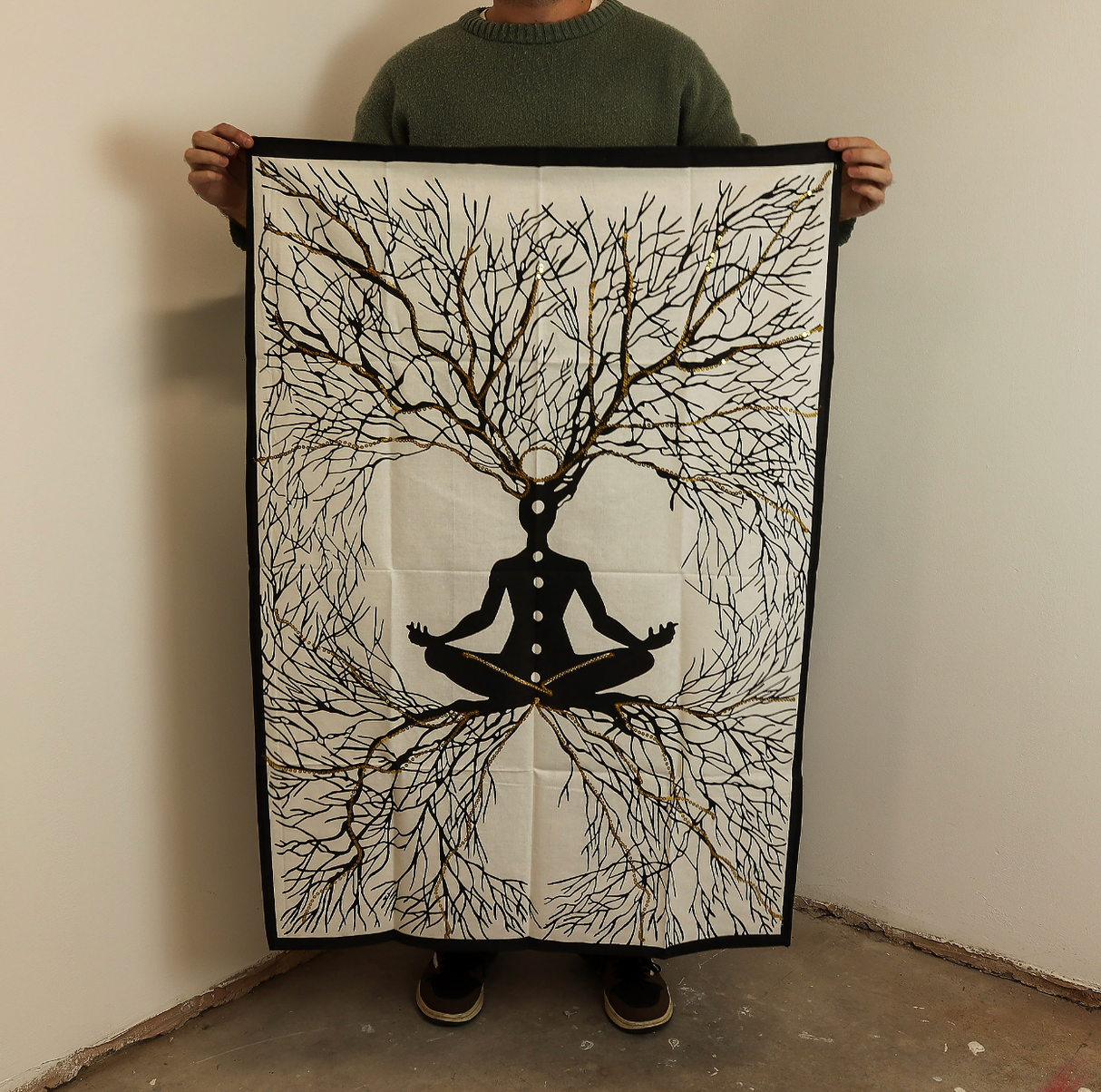 Cotton Wall Art 70X110Cm Chakra Earth Connection