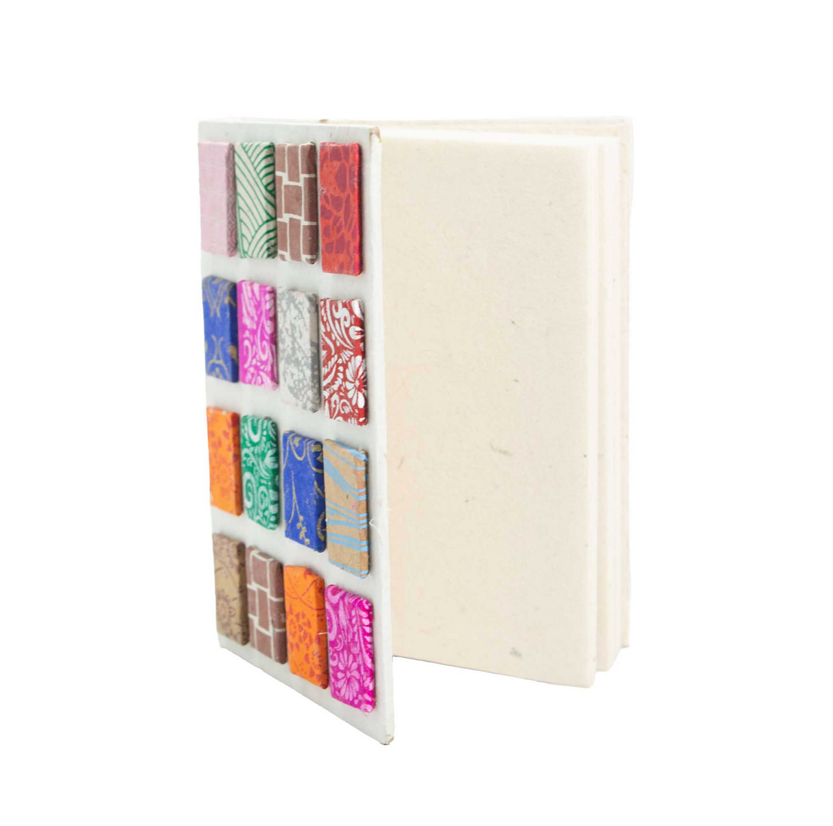 Lokta Mini Tiles Notebook Medium 15X12Cm 45 Leaves Natural