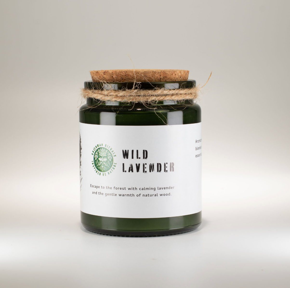 Greenman Woodwick Soy Candle Wild Lavender