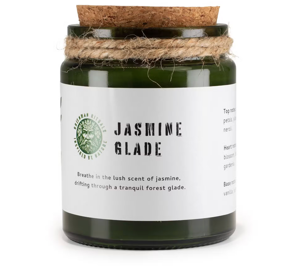 Greenman Woodwick Soy Candle Jasmine Glade