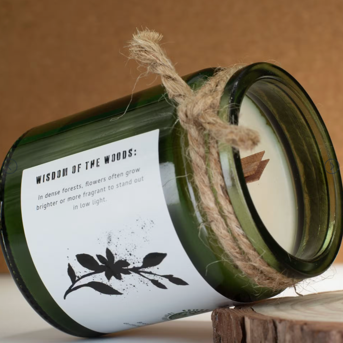 Greenman Woodwick Soy Candle Jasmine Glade