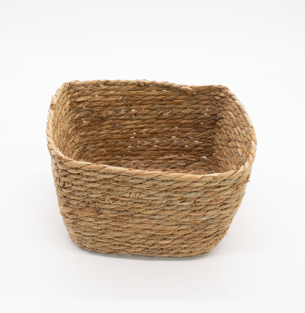 Fyrkantiga korgar av sjögräs - Naturliga - Set om 3