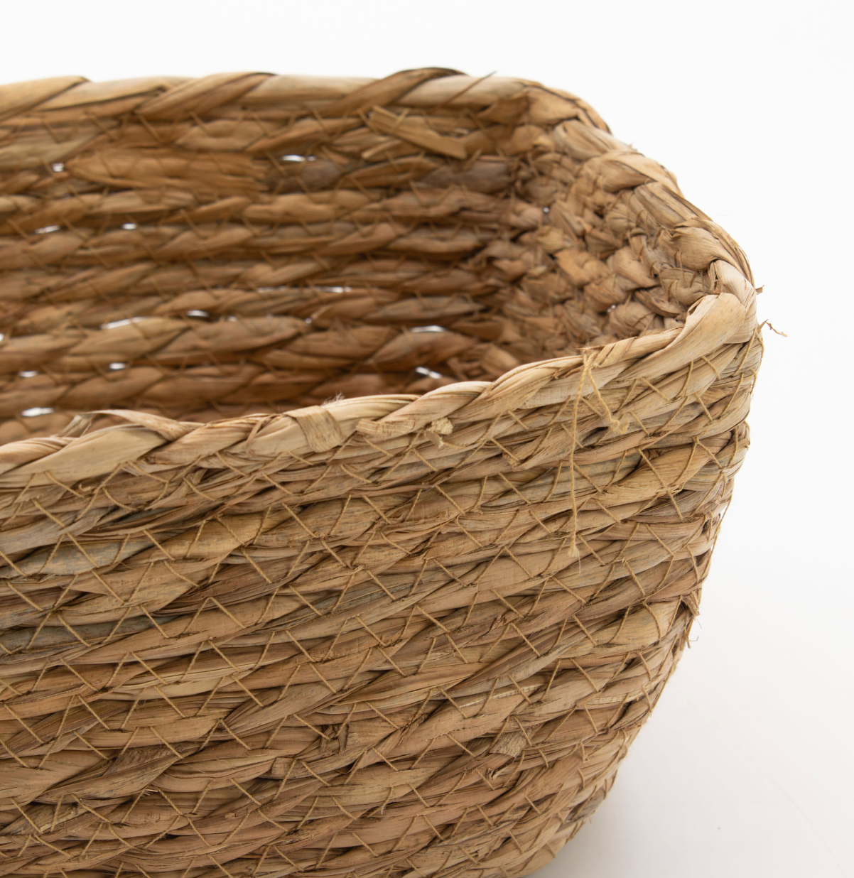 Fyrkantiga korgar av sjögräs - Naturliga - Set om 3