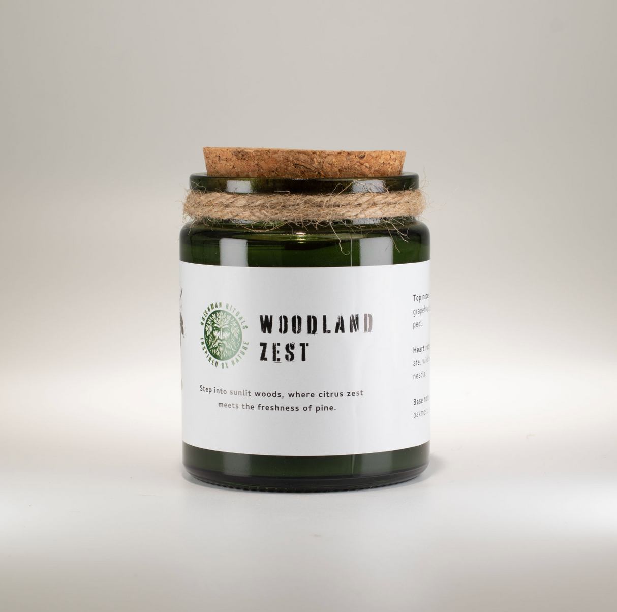 Greenman Woodwick Soy Candle Woodland Zest