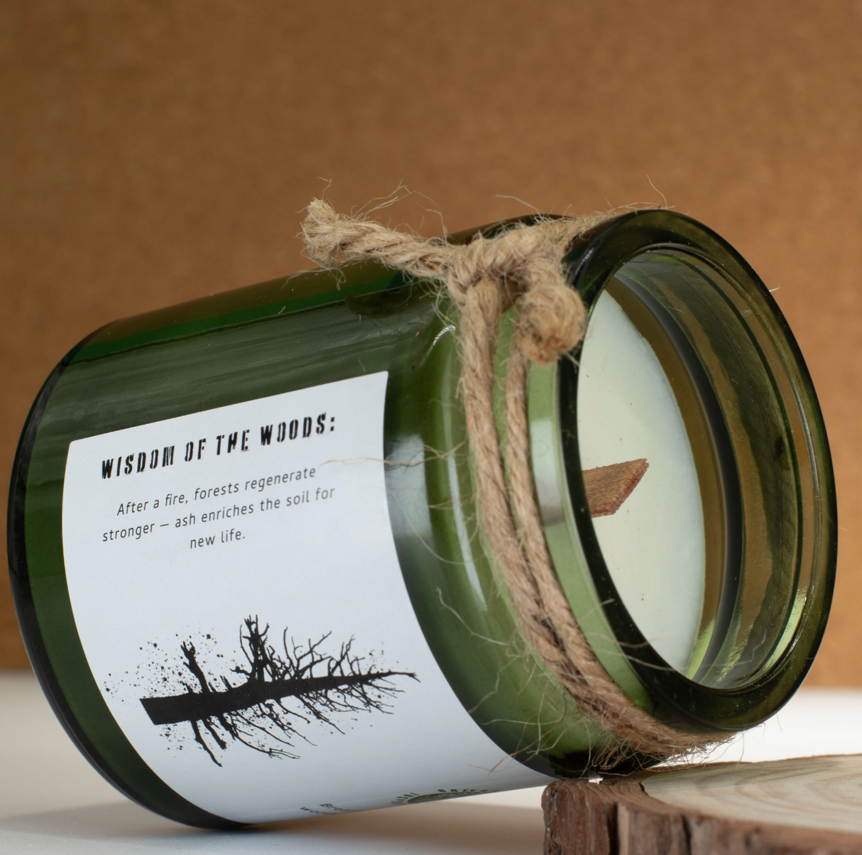 Greenman Woodwick Soy Candle Ash Woodsmoke