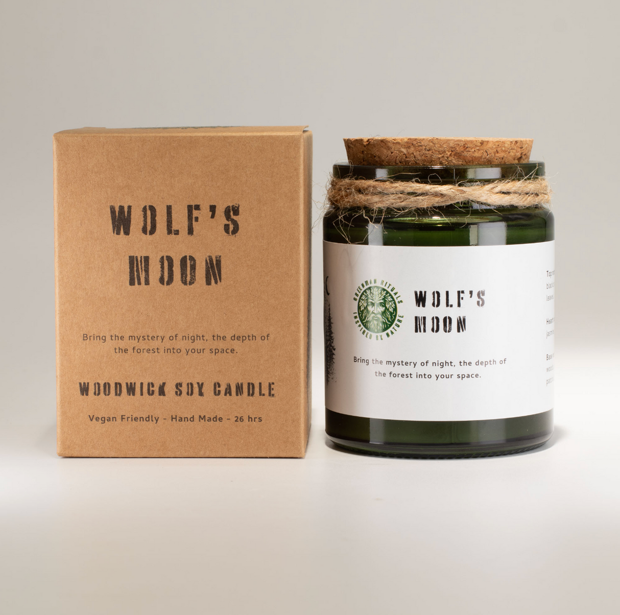 Greenman Woodwick Soy Candle Wolfs Moon