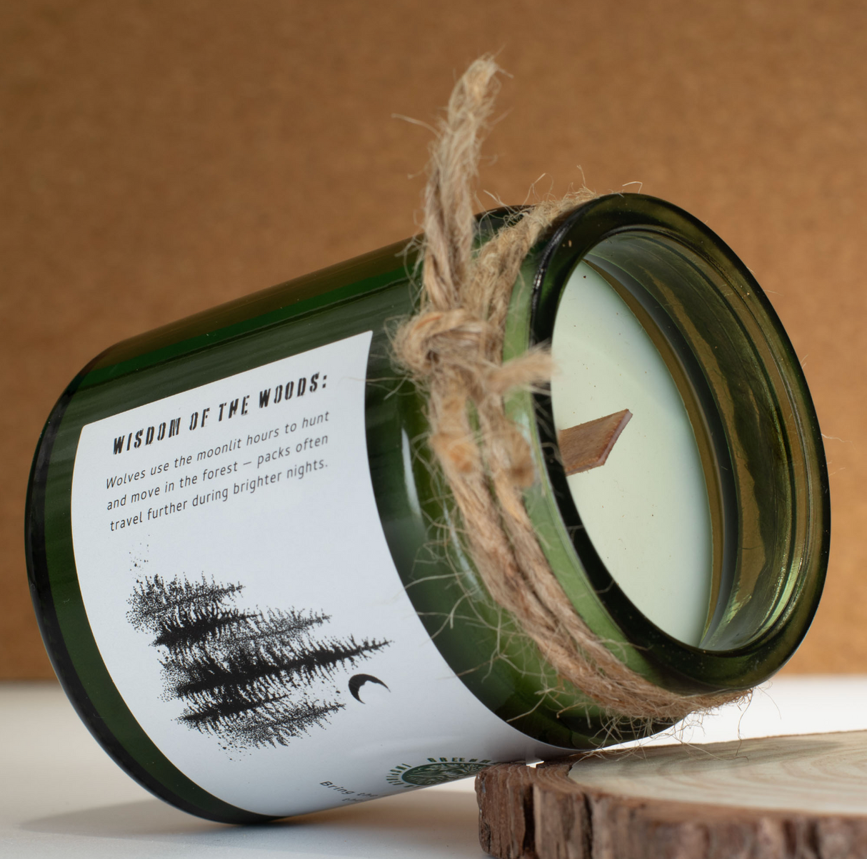 Greenman Woodwick Soy Candle Wolfs Moon