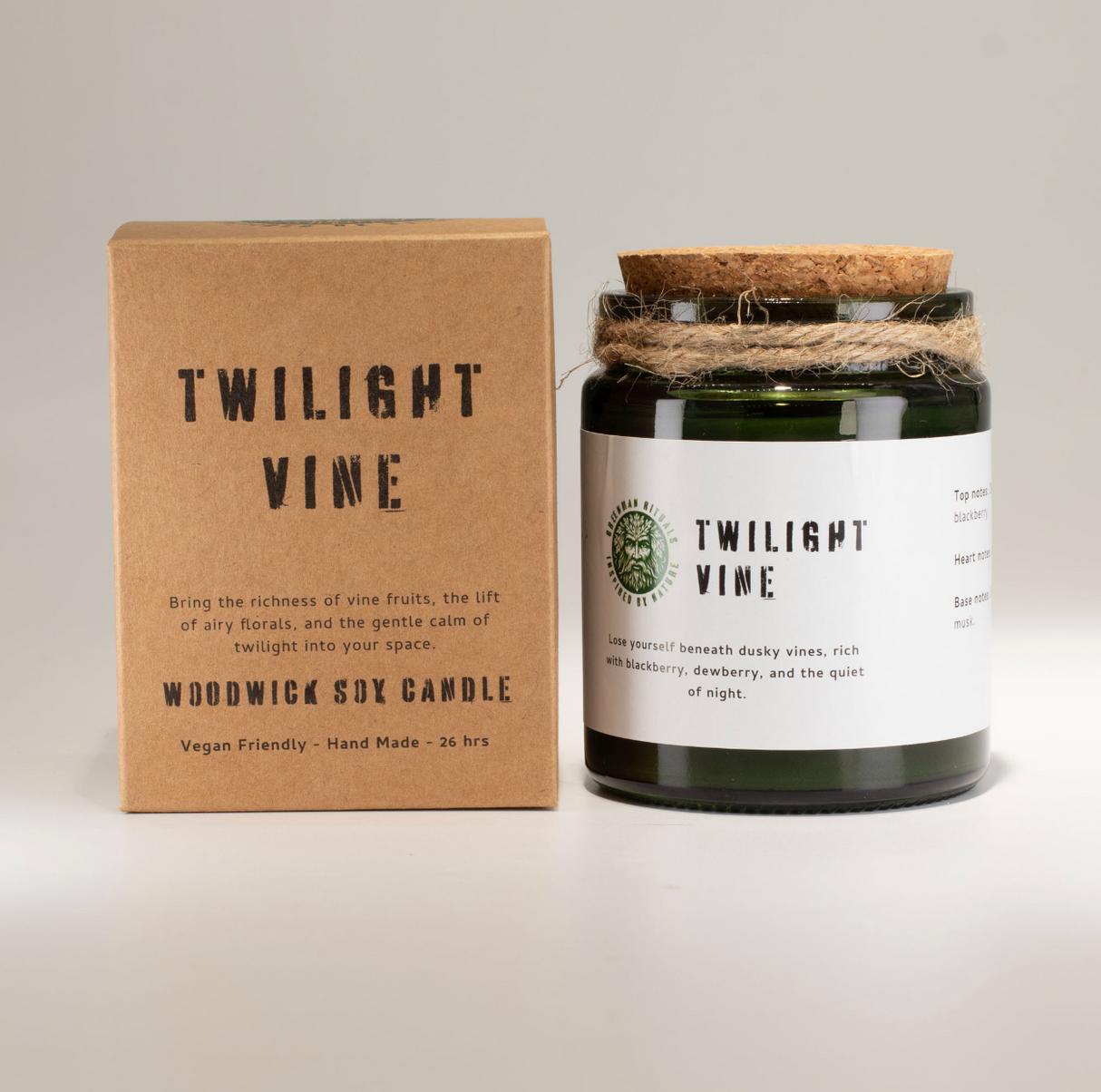 Greenman Woodwick Soy Candle Twilight Vine