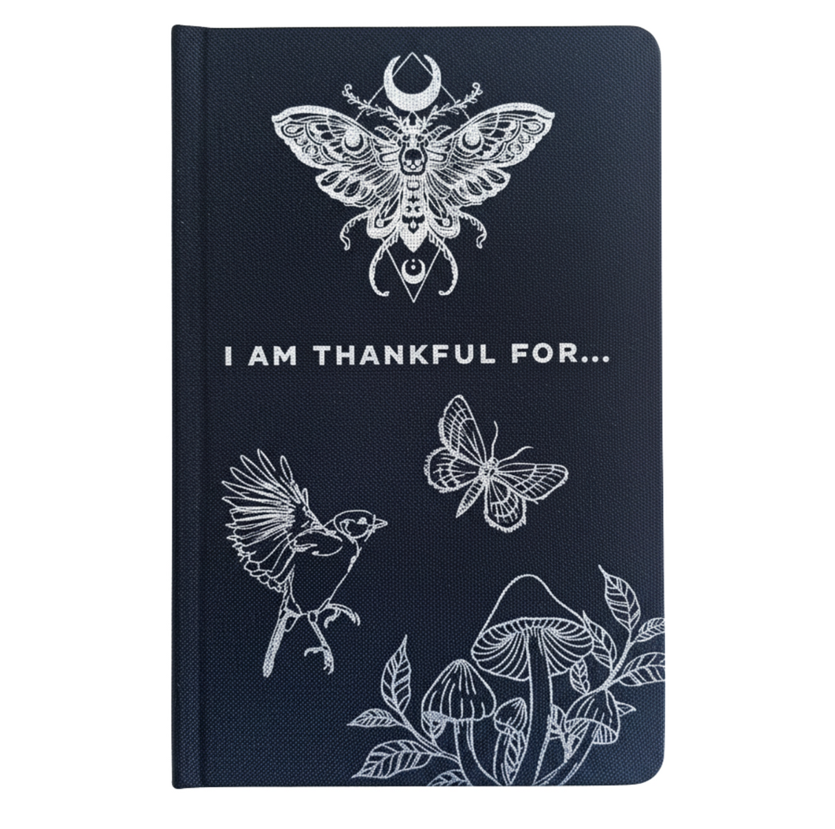 Black Gratitude Journal With Silver Lining 120 Pages I Am Thankful For