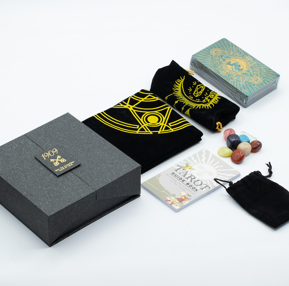 Gold Turqoice Foil Tarot Card Gift Set
