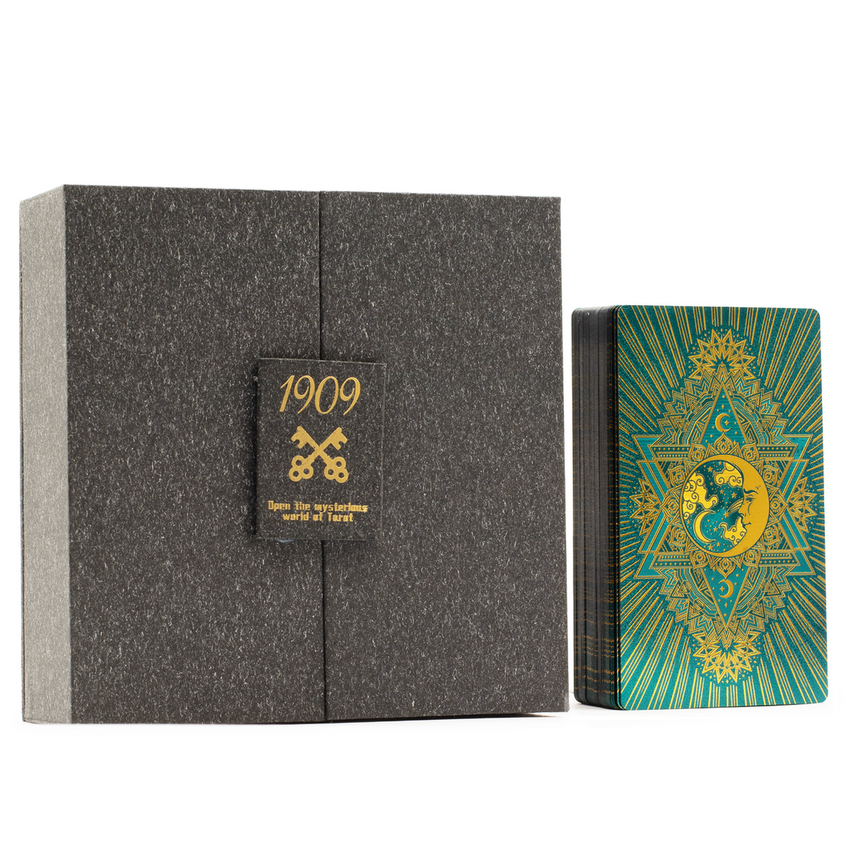 Gold Turqoice Foil Tarot Card Gift Set