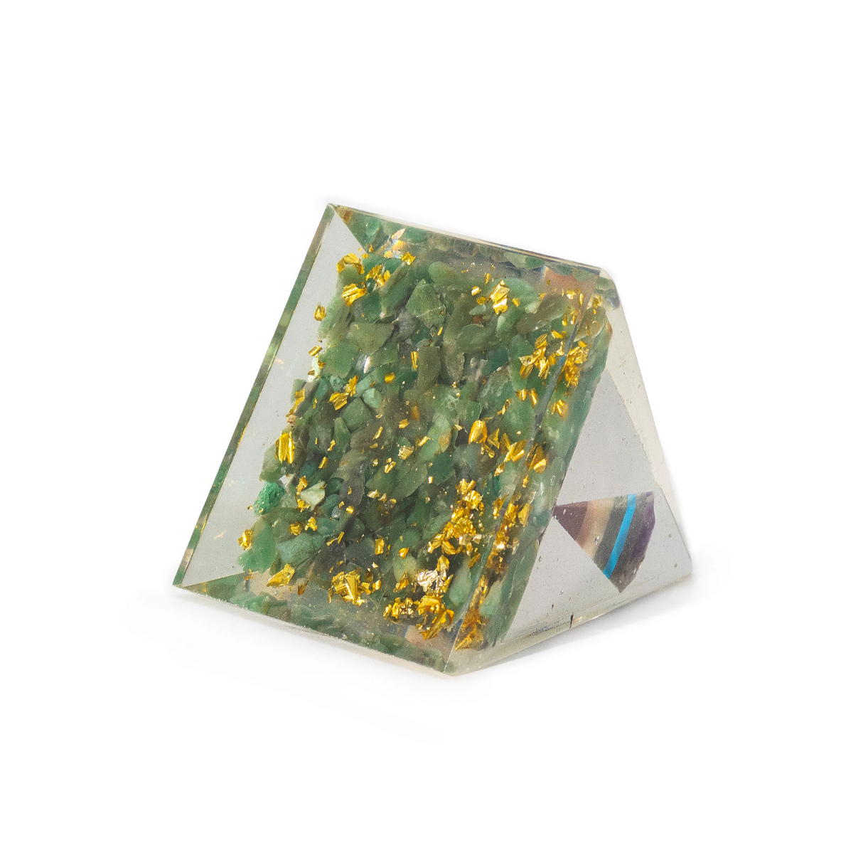 Мед Органитни Пирамиди 7x6см - Пендула - Зелен Авантюрин Чипс