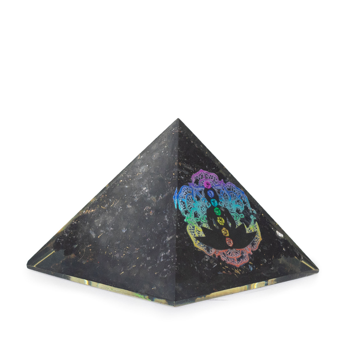 Malé organitové pyramídy 5,5x4,5 cm - Čakra Buddha - čierne turmalínové úlomky