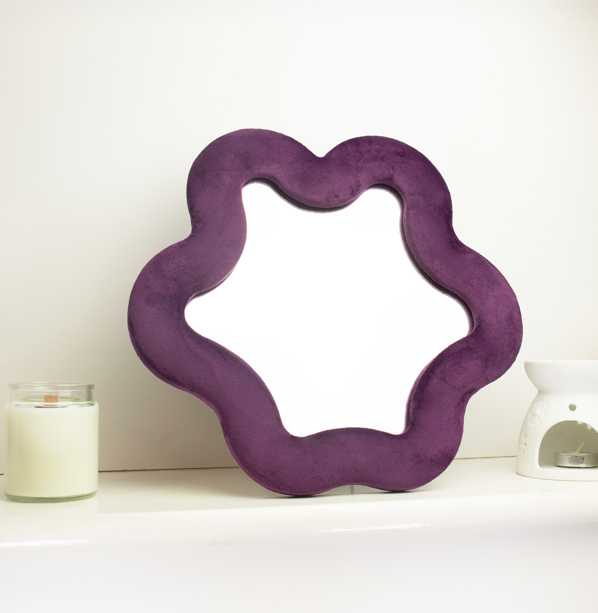 Soft Squiggly Mirror Star Mauve 33X31X2 3Cm