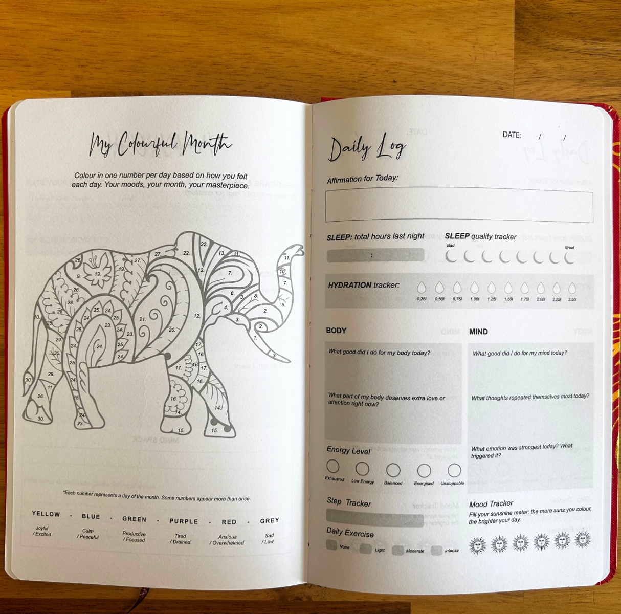 Midnight Blue Wellness Journal 120 Pages Silver Zodiac