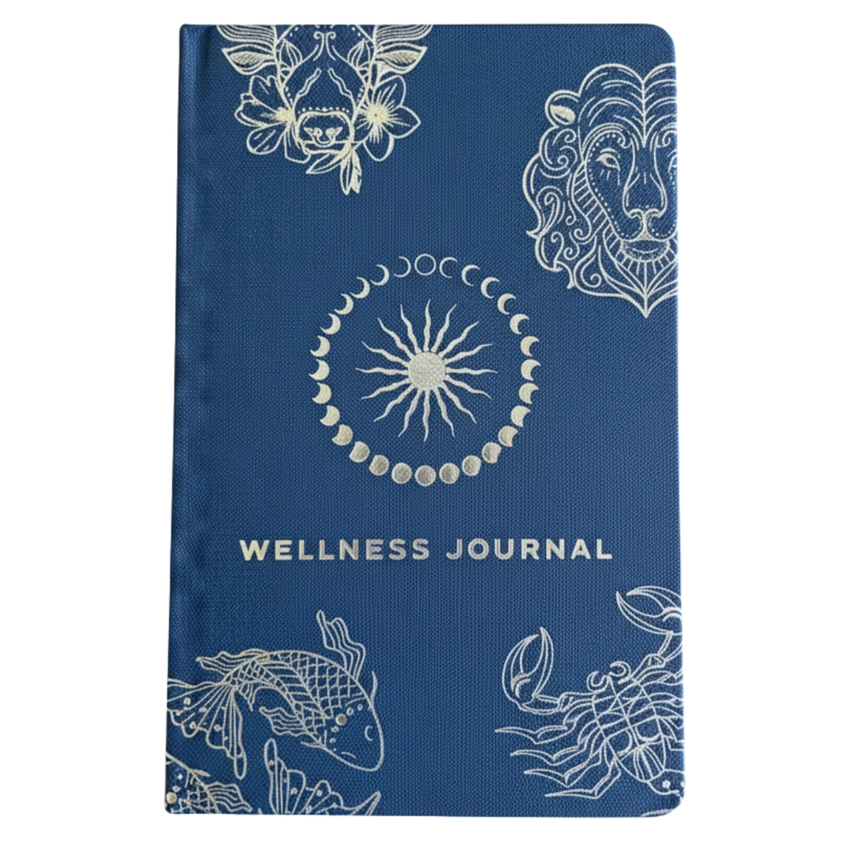 Midnight Blue Wellness Journal 120 Pages Silver Zodiac