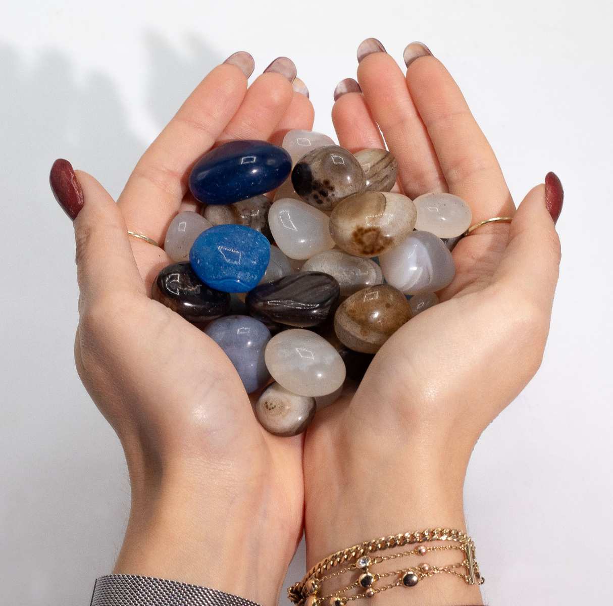 Bulk Mixed Agate 1Kg Aprox 70 Stones