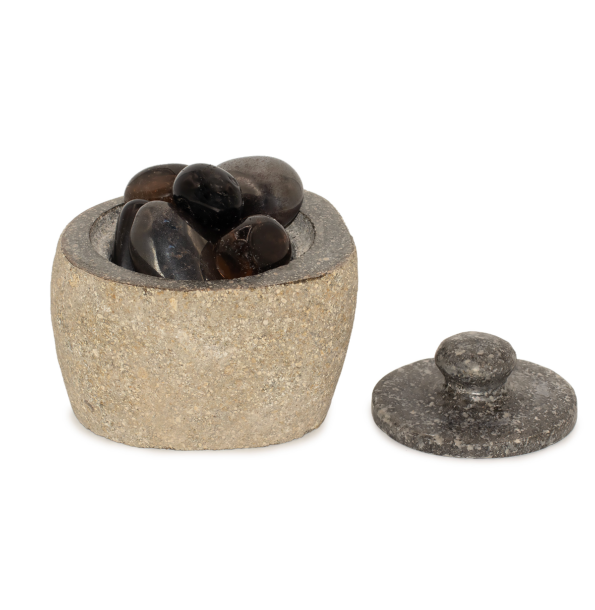 Natural Riverstone Grounding Pot Small Aprox 9X7Cm