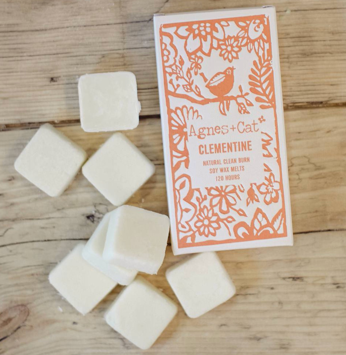 Agnes Cat Box Of 8 Wax Melts Clementine