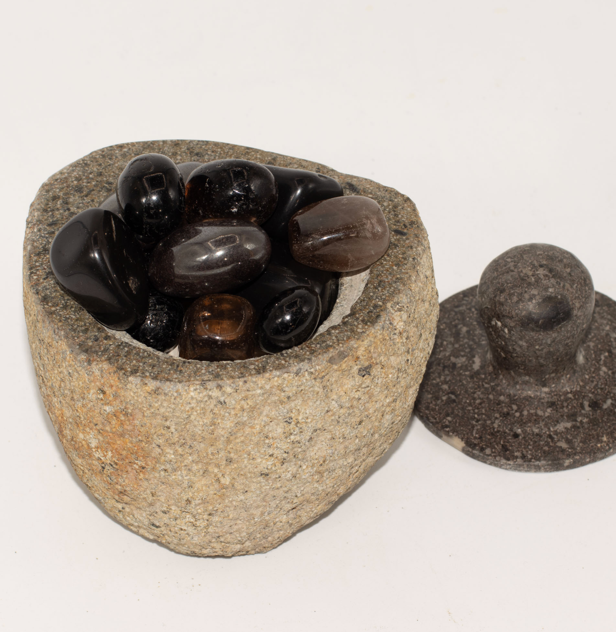 Natural Riverstone Grounding Pot Medium Aprox 12X8Cm