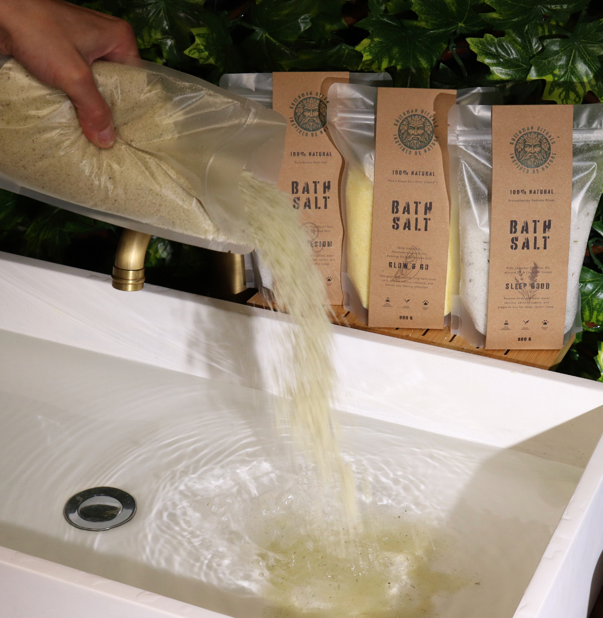 Greenman Rituals Menthol Aromatherapy Epsom Bath Salt Recovery