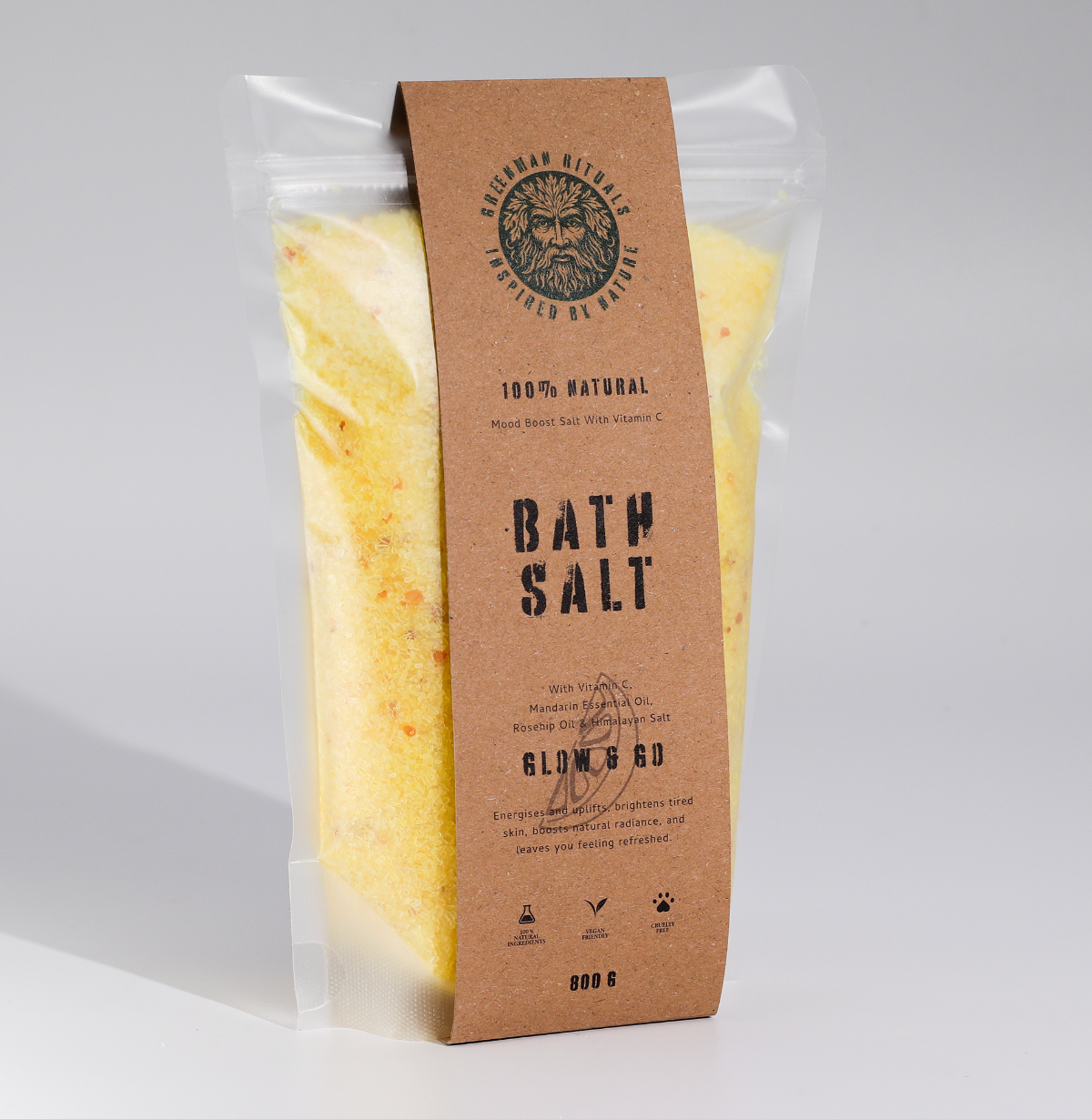 Greenman Rituals Vitamin C Mandarin Epsom Bath Salt Glow Go