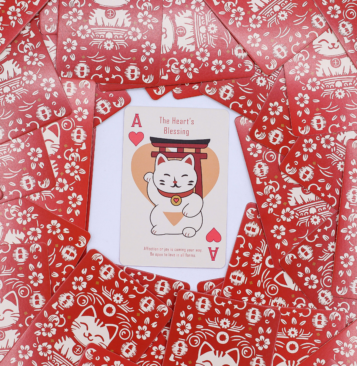 Fortune Cats Playing Oracle Cards Maneki Neko Deck