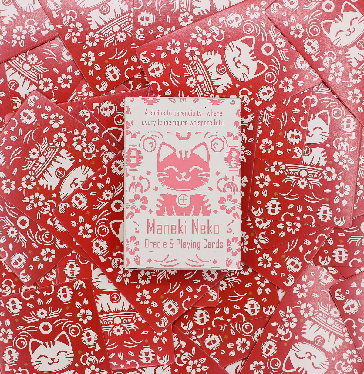 Fortune Cats Playing Oracle Cards Maneki Neko Deck