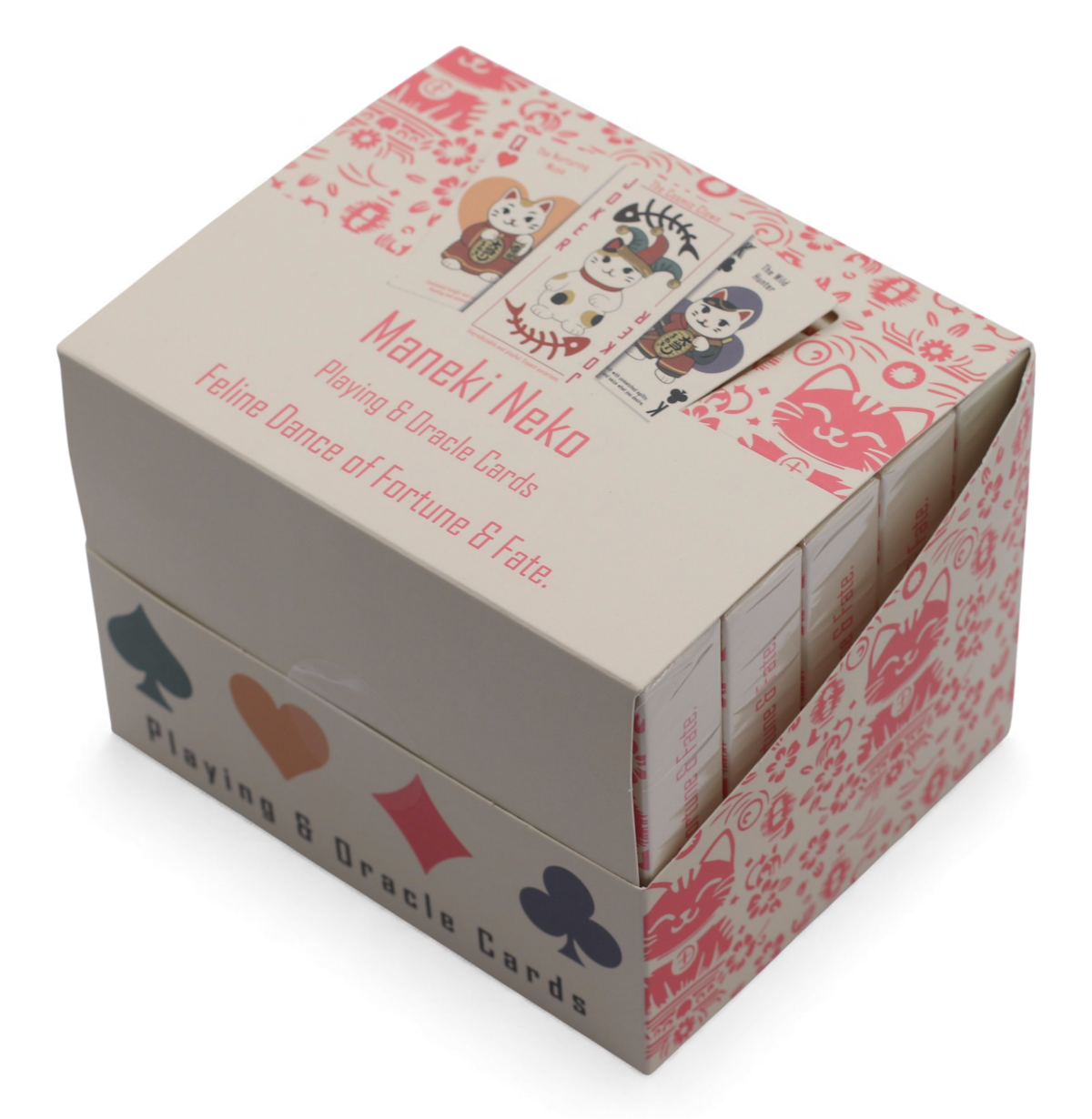 Fortune Cats Playing Oracle Cards Maneki Neko Deck