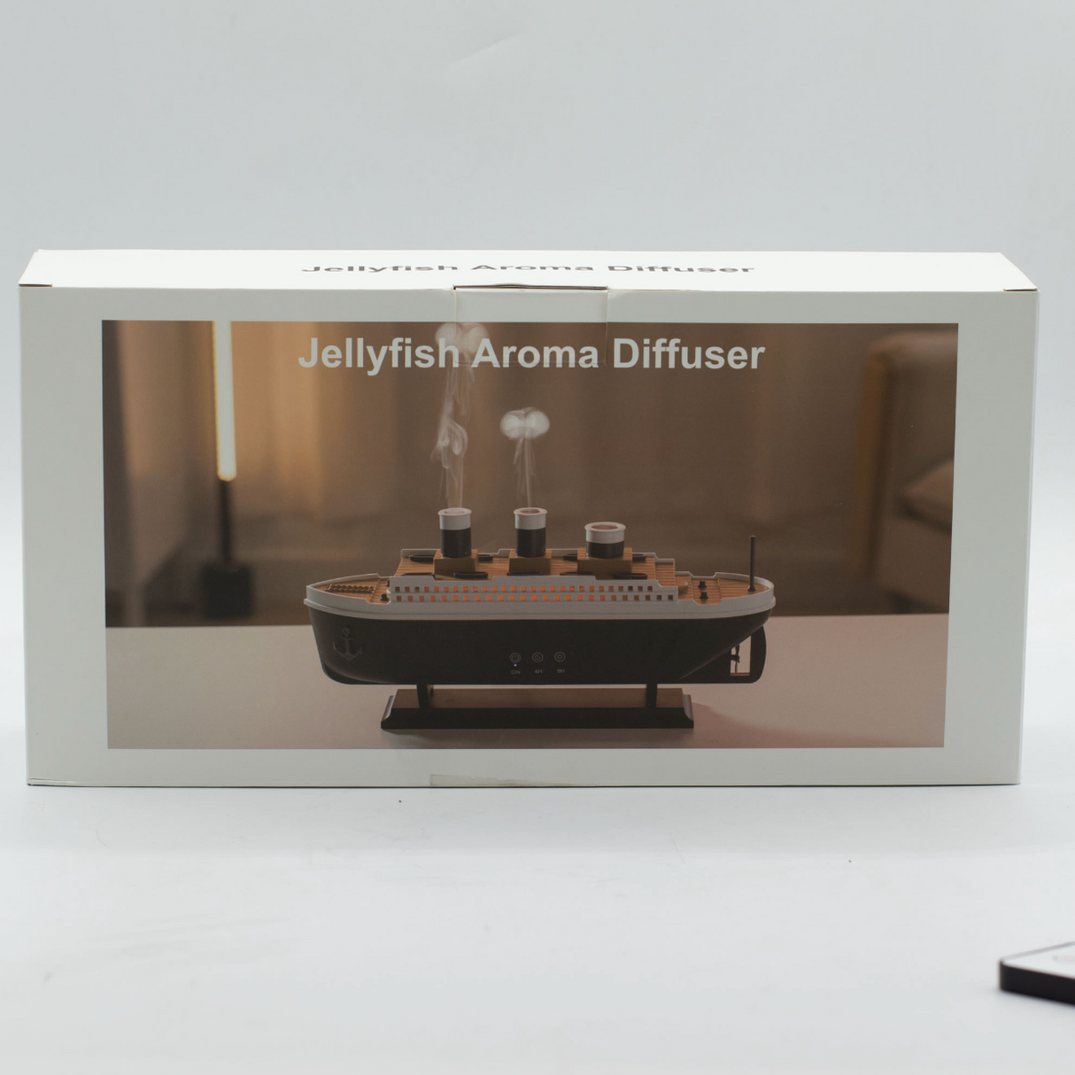 Аромадиффузор с эффектом парового облака в виде корабля и светодиодной подсветкой с изменением цвета
