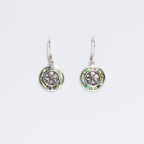 Shell & Silver Earrings - Frangipani - Abalone - SHAMTAM.COM