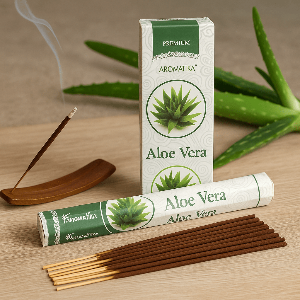 Aloe Vera Incense Charcoal Free Hex - Aromatika - SHAMTAM.COM