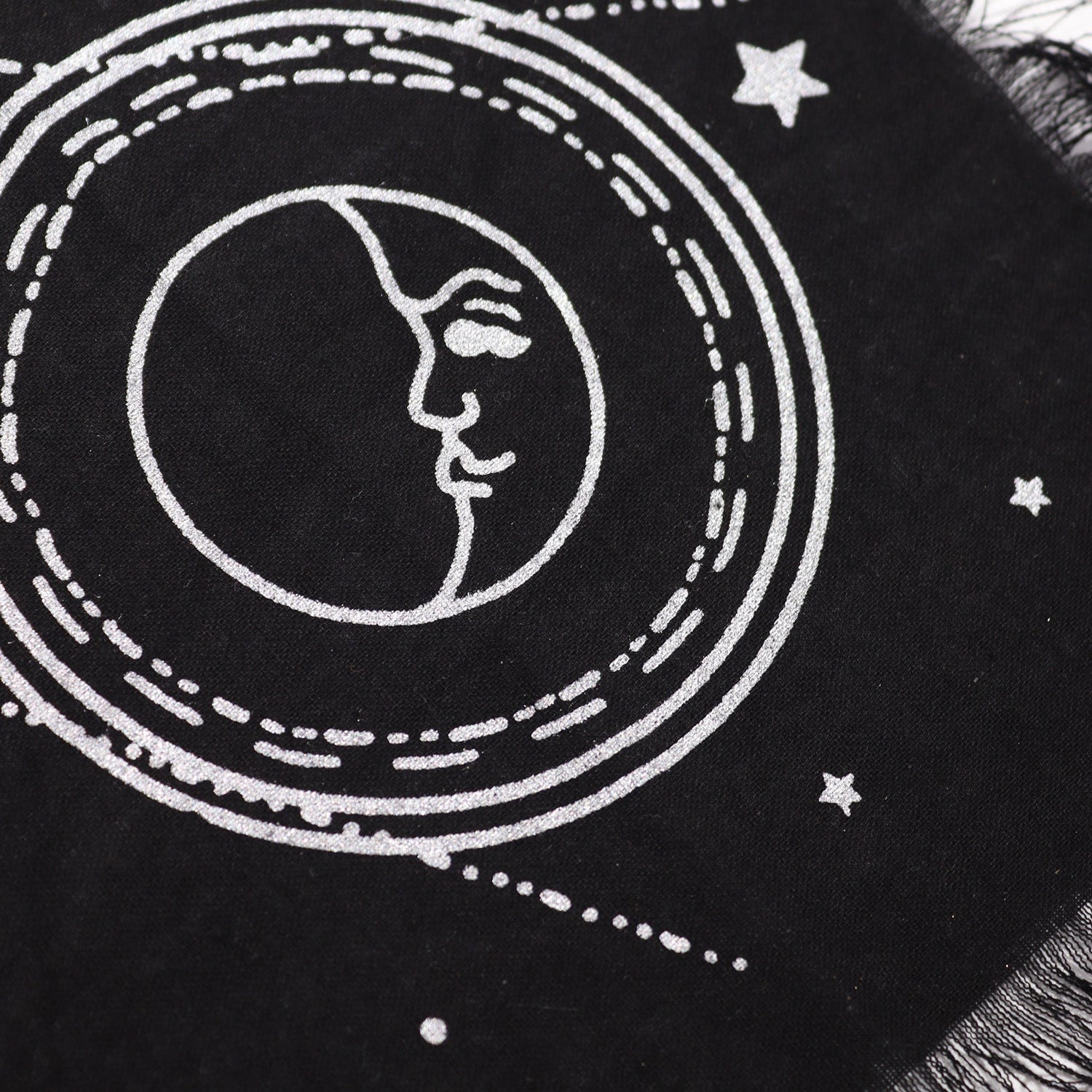 Esoteric Fringed Altar Cloth - Moon & Sun Chart - SHAMTAM.COM
