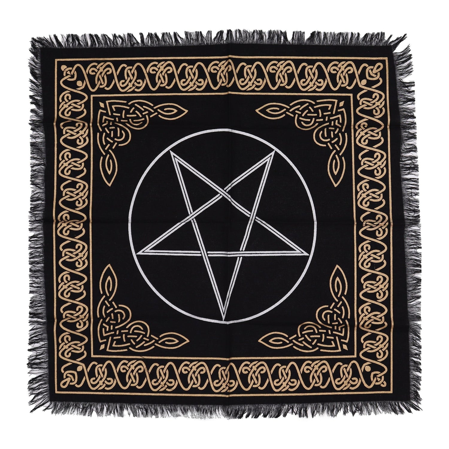 Esoteric Fringed Altar Cloth - Pentagon - SHAMTAM.COM