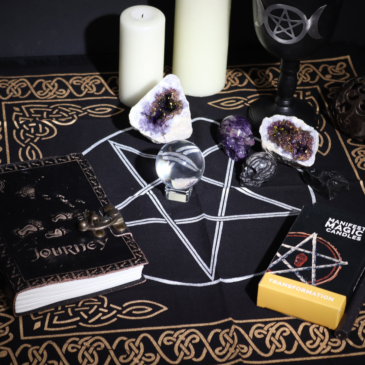 Esoteric Fringed Altar Cloth - Pentagon - SHAMTAM.COM