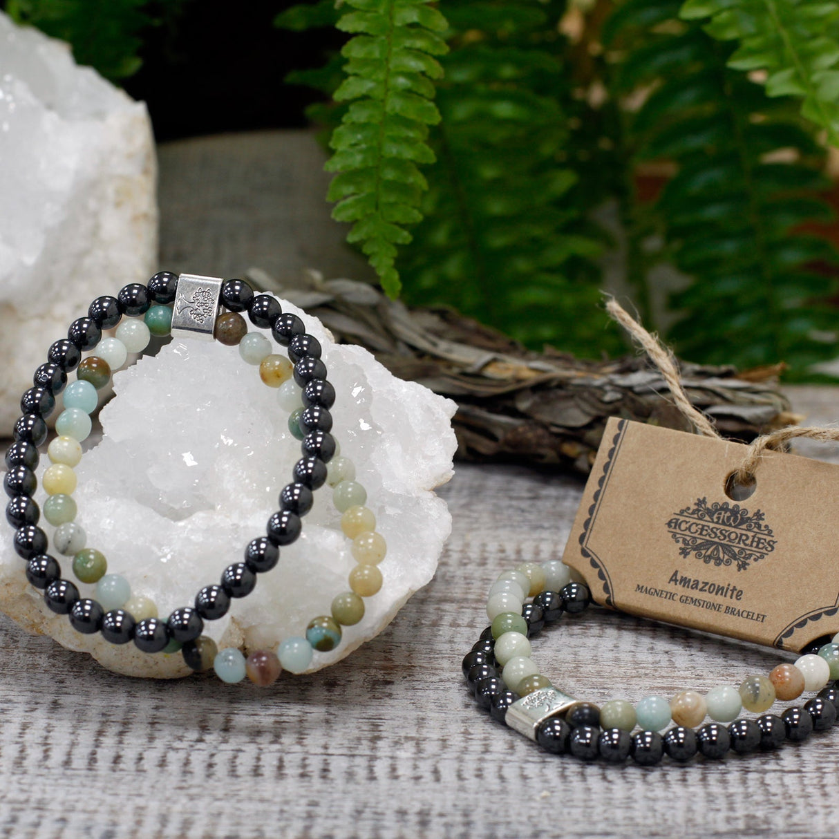 Amazonite Bracelet - Magnetic Gemstone Crystal - SHAMTAM.COM