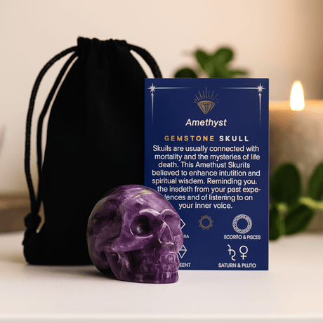 Amethyst Crystal Skull 50x40x30mm - SHAMTAM.COM