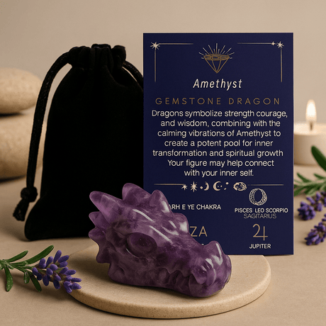 Amethyst Dragon Head Small - 45x30x28mm - SHAMTAM.COM