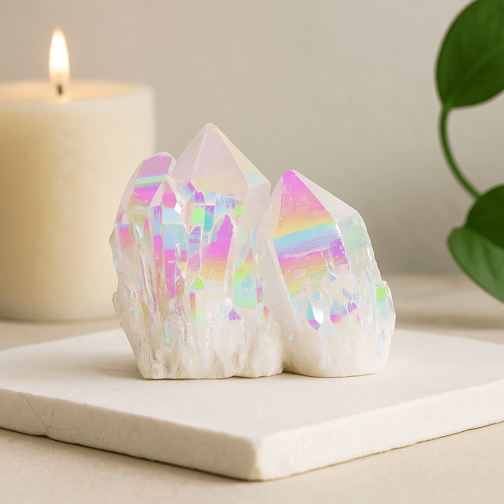 Angel Aura Quartz Crystal Man Made - SHAMTAM.COM