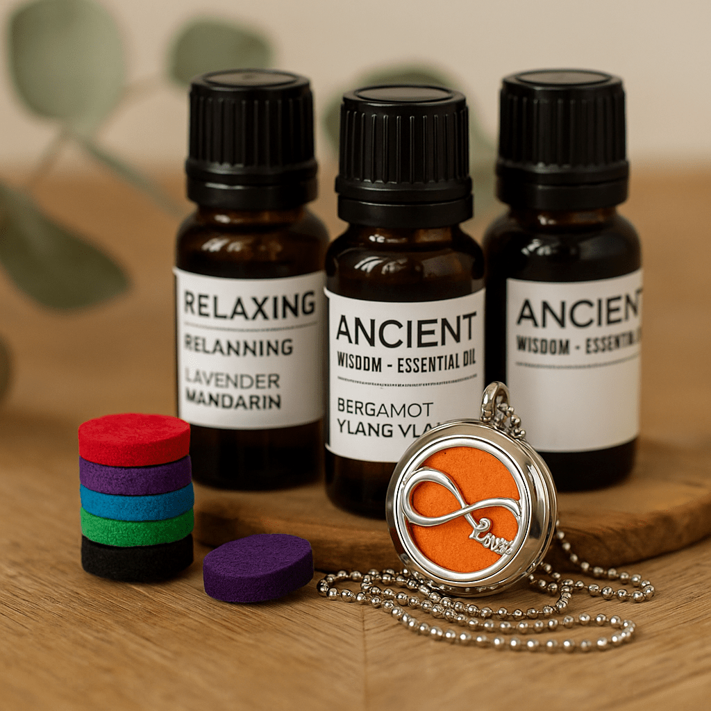 Aromatherapy Diffuser Necklace Set, Infinity Love 3 Oils - SHAMTAM.COM