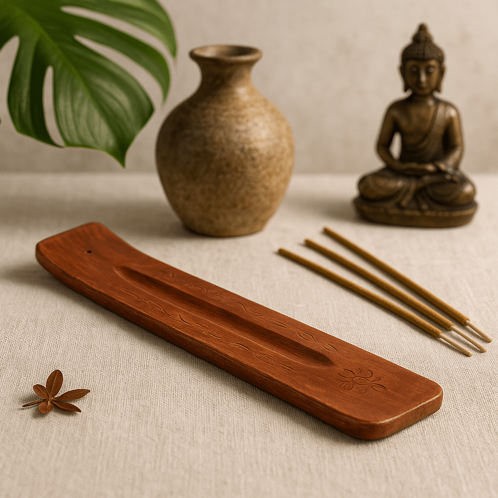 Ash Catcher Incense Holder Mango Wood 10 Inch - SHAMTAM.COM